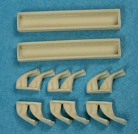 Ultracast 48144 Curtiss P-40F-N Flared Exhausts (fits AMT/Ertl kits)