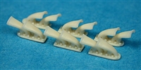 Ultracast 48153 Curtiss P-40E-N Flared Exhausts (fits Hasegawa kits)