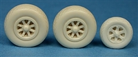 Ultracast 48226 - P-38 Lightning Wheels, Spoked Nose Wheel with Rear Cover (diamond tread tires)