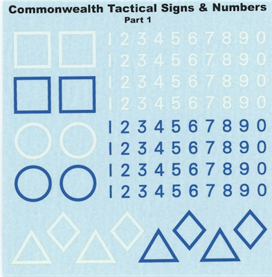 Ultracast D35010 - Commonwealth Tactical Signs & Numbers, Part 1