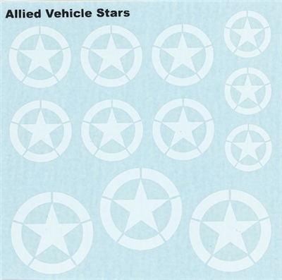 Ultracast D35012 - Allied Vehicle Stars, WWII Armour Decals