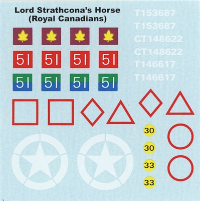 Ultracast D35014 - Lord Strathcona's Horse (Royal Canadians), NW Europe 1944-45, Canadian Armour Decals, WWII