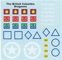Ultracast D35016 - The British Columbia Dragoons, NW Europe 1944-45, Canadian Armour Decals, WWII
