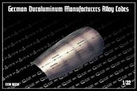 Uschi 1033A - German Duraluminum Manufacturer Alloy Codes MINI 1/32