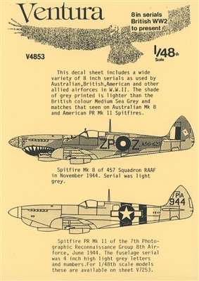 Ventura V4853 - 8 in. Serials, British WW2 to Present, Grey