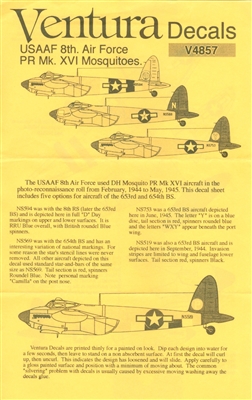 Ventura V4857 - USAAF 8th Air Force, PR Mk. XVI Mosquitoes