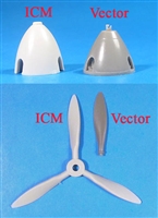 Vector VDS48-027 - Yak-7/9 (early) Corrected Prop & Spinner (for ICM kits)