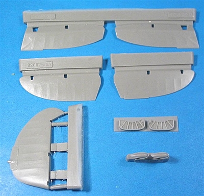 Vector VDS48-038 - La-5F/FN/La-7 Control Surfaces, Oil Cooler and Bomb Rack Fairings (for 1/48 Zvezda, Gavia/Eduard kits)