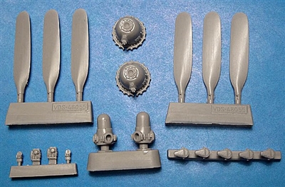 Vector VDS48-055 - PV-1 Ventura Corrected Propellers and Crankcases (fits Revell kit)