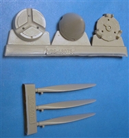 Vector VDS48-075 - P-40E/N Propeller & Spinners (fits Hasegawa / Mauve / Eduard / AMT / Italeri kits)