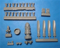 Vector VDS48-087 - P-47N Corrected Engine, Propeller & Exhaust Vents (fits Academy kits)