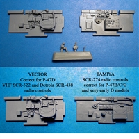 Vector VDS48-089 - P-47D Corrected Cockpit Sidewalls (fits Tamiya kits)