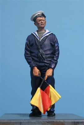 Wee Friends 35045 - WWII British Royal Navy Signaller with Semaphore Flags