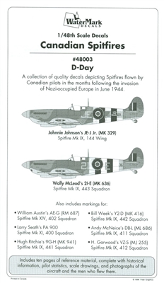 WaterMark 48003 - Canadian Spitfires, D-Day