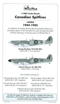 WaterMark 48004 - Canadian Spitfires, 1944-1945