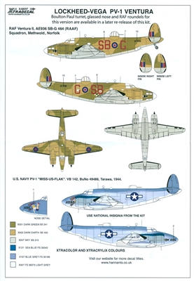 Xtradecal X097-48  Lockheed-Vega PV-1 Ventura