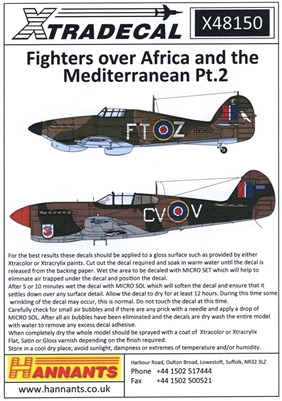 Xtradecal X48150 - Fighters over Africa and the Mediterranean, Part 2