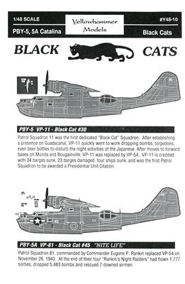 Yellowhammer Y48-10 - PBY-5, 5A Catalina, Black Cats