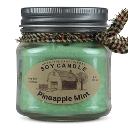 Pineapple Mint Scented Soy Candle