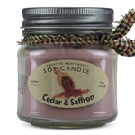 Cedar & Saffron Scented Soy Candle