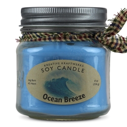 Ocean Breeze Scented Soy Candle