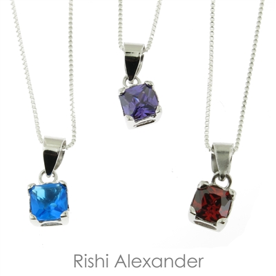 Rishi Alexander 925 Sterling children's birthstone necklace