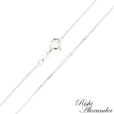 Sterling Silver 1.5mm thick Box Chain with a spring ring clasp