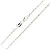 Sterling Silver Diamond Cut Rope Chain 1.5mm with lobster claw clasp