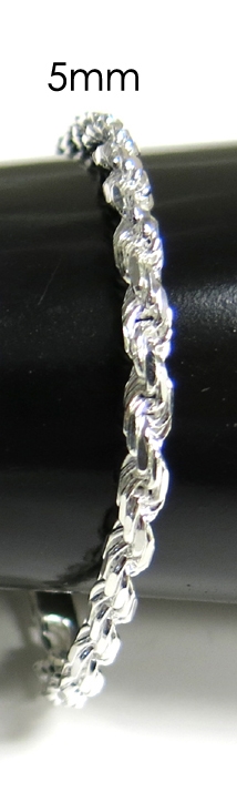 Sterling Silver Bracelet made with Diamond Cut Paperclip Chain (5mm) and a  CZ Link (24x8mm) in