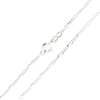 Sterling Silver Figaro Chain 2mm thick with spring ring clasp