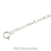 Sterling Silver Figaro Chain 2mm thick with spring ring clasp