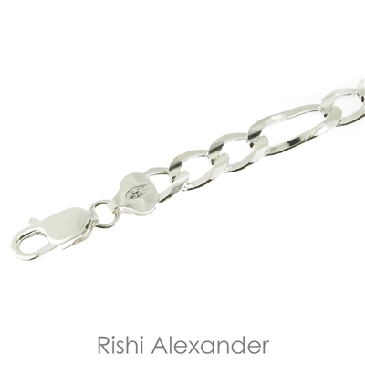 Sterling Silver Figaro Chain mm thick with spring ring clasp