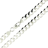 Sterling Silver Cuban Chain 7mm with lobster claw clasp