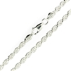 Sterling Silver Diamond Cut Rope Chain 4 milimeter thick with lobster clasp