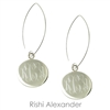 925 sterling silver personalized engraved monogram earrings