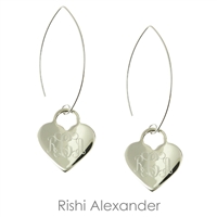 925 sterling silver personalized engraved monogram earrings