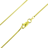 Sterling Silver 14kt Gold Plated 030 Snake Chain 1.25mm or 030 guage vermeil