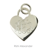 Rishi Alexander Sterling Silver personalized heart monogram pendant