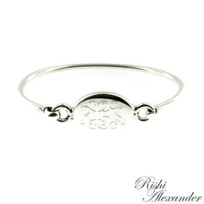 925 steling silver oval baby bracelet