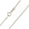 Sterling Silver diamond cut Rhodium Finish 2mm by 3mm rolo Chain with a spring ring clasp
