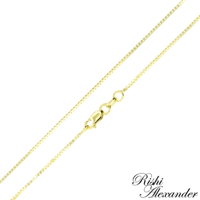 10k gold box chain 0.8mm made in italy stamped 10kt