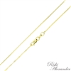 14k gold box chain 0.8mm made in italy stamped 14kt