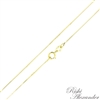 14k gold box chain 0.6mm made in italy stamped 14kt