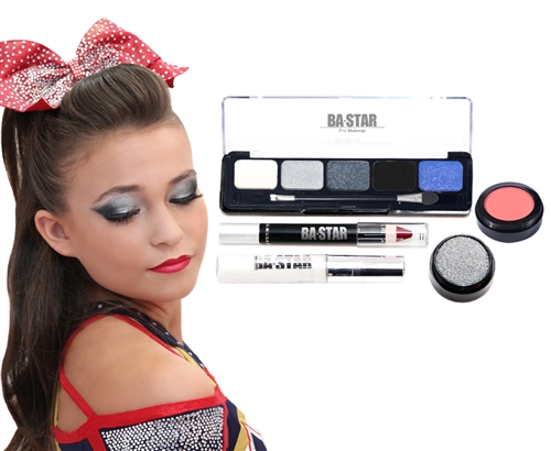 Smoky eye shadow makeup kits with red lips are the best selling eye shadow  and lip combination for all star cheer and competition dancers. The makeup  kits are easy to use, stay