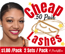 Cheap Eye Lashes Full Black 12 per Pack
.50 per Pair. Crazy Price