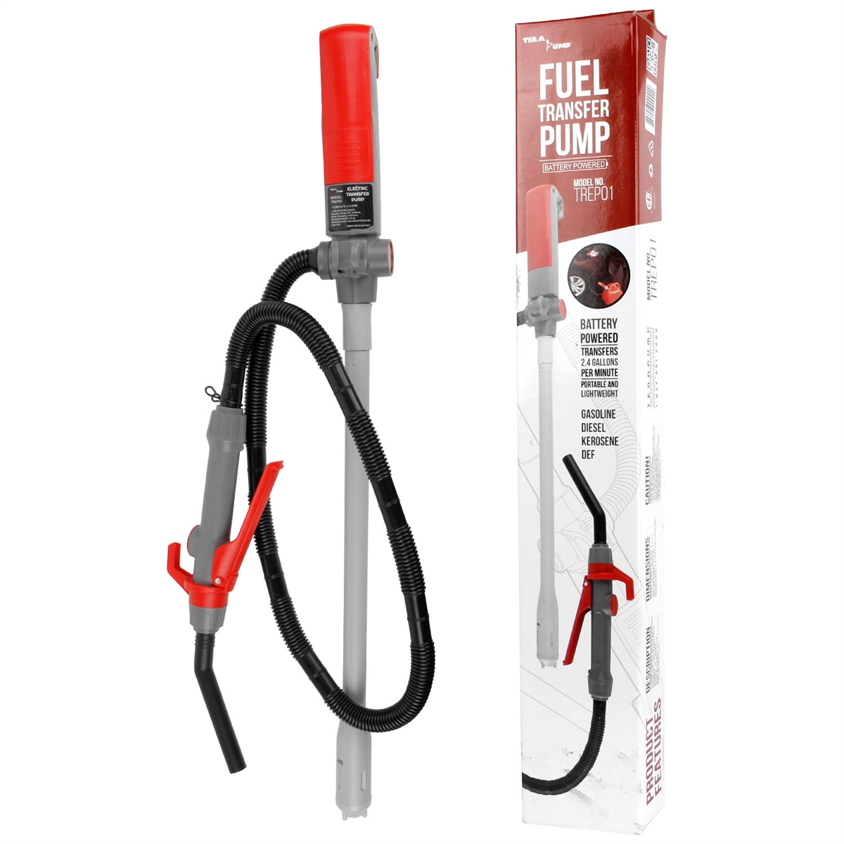 TRFA01  4th Gen. Gas Can Battery Powered Fuel Transfer Pump – TERA PUMP