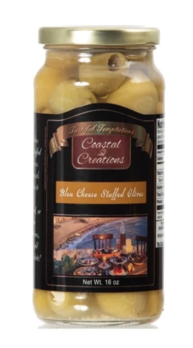 Bleu Cheese Hand Stuffed Queen Olives - 16oz Large Jar