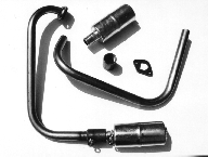 Header, QMA, 7/8", C Pipe, 1 Piece with Muffler, CLOSEOUT