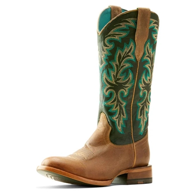 Ariat Women`s Gold Coast Vamp 13In Green Top Futurity Boot