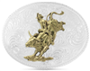 American Beauty Filigree Bull Rider Belt Buckle